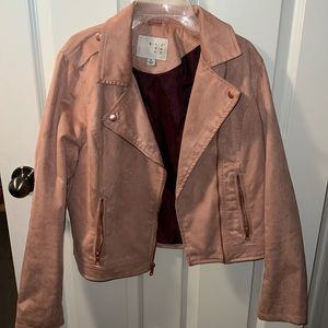 Pink suede jacket